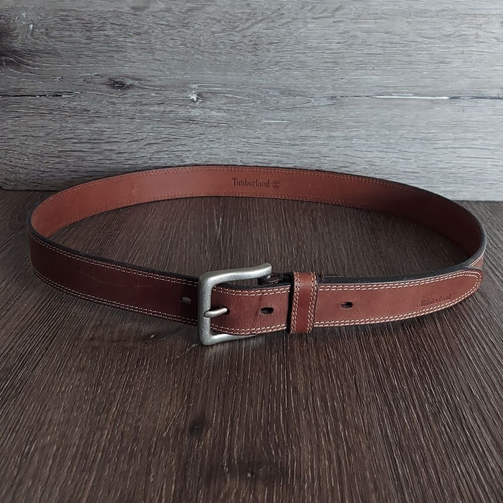 Timberland Brown Leather Belt 38